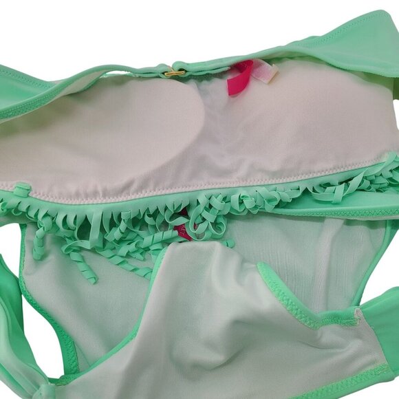 Victoria’s Secret Fringe Halter Bikini Womens Size small Adjustable Strap Padd - Picture 9 of 11